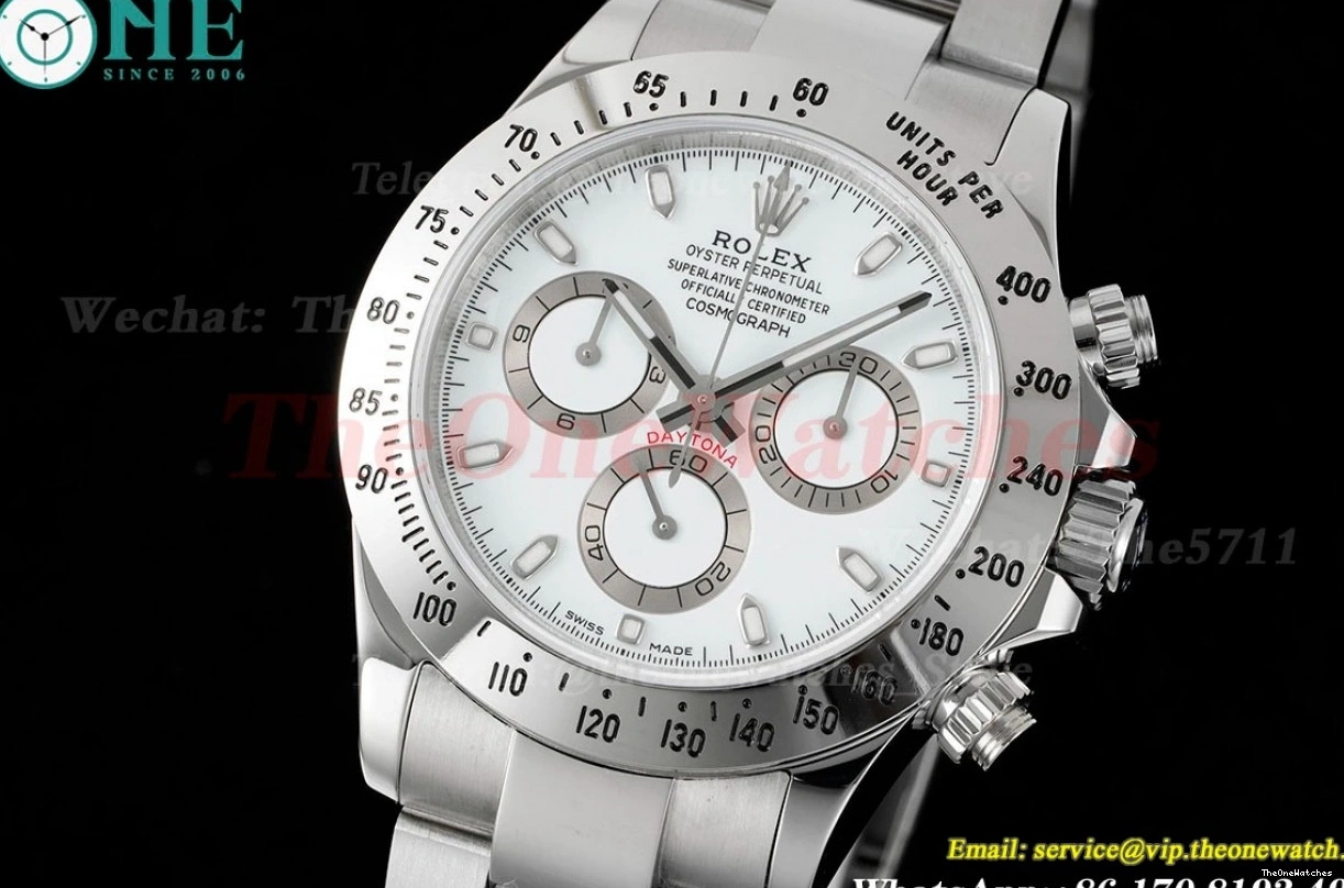 SS White WF Dial Daytona A7750 316L 116520 SS 0424